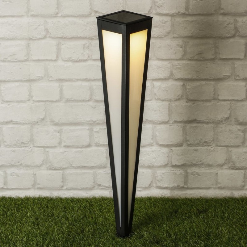 HI Lámpara solar LED de jardín con estaca negra 75 cm HI Lámpara solar LED de jardín con estaca negra 75 cm