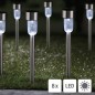 HI Lámparas solares LED de jardín 8 unidades acero inoxidable HI Lámparas solares LED de jardín 8 unidades acero inoxidable