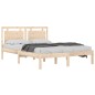 vidaXL Estructura de cama de matrimonio madera maciza 135x190 cm vidaXL Estructura de cama de matrimonio madera maciza 135x190 cm