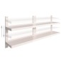 vidaXL Estanterías flotantes 2 niveles 2 uds acero inoxidable 200x30cm vidaXL Estanterías flotantes 2 niveles 2 uds acero inoxidable 200x30cm