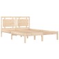 vidaXL Estructura de cama de matrimonio madera maciza 135x190 cm vidaXL Estructura de cama de matrimonio madera maciza 135x190 cm