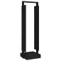 vidaXL Soporte para leña madera maciza de pino negro 33,5x30x110 cm