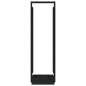 vidaXL Soporte para leña madera maciza de pino negro 33,5x30x110 cm