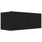vidaXL Mueble para TV madera contrachapada negro 80x30x30 cm vidaXL Mueble para TV madera contrachapada negro 80x30x30 cm