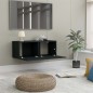 vidaXL Mueble para TV madera contrachapada negro 80x30x30 cm vidaXL Mueble para TV madera contrachapada negro 80x30x30 cm