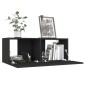 vidaXL Mueble para TV madera contrachapada negro 80x30x30 cm vidaXL Mueble para TV madera contrachapada negro 80x30x30 cm