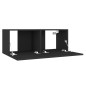 vidaXL Mueble para TV madera contrachapada negro 80x30x30 cm vidaXL Mueble para TV madera contrachapada negro 80x30x30 cm
