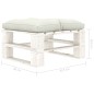 vidaXL Otomana de palets para jardín madera con cojín beige vidaXL Otomana de palets para jardín madera con cojín beige