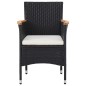 vidaXL Juego de comedor de jardín 11 piezas ratán sintético negro vidaXL Juego de comedor de jardín 11 piezas ratán sintético negro