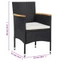 vidaXL Juego de comedor de jardín 11 piezas ratán sintético negro vidaXL Juego de comedor de jardín 11 piezas ratán sintético negro