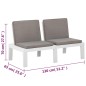vidaXL Set de muebles de jardín 4 piezas con cojines plástico blanco vidaXL Set de muebles de jardín 4 piezas con cojines plástico blanco