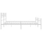 vidaXL Estructura cama metal con cabecero y pie cama blanco 193x203 cm vidaXL Estructura cama metal con cabecero y pie cama blanco 193x203 cm