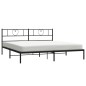 vidaXL Estructura de cama con cabecero metal negro 180x200 cm vidaXL Estructura de cama con cabecero metal negro 180x200 cm