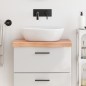 vidaXL Encimera baño madera maciza tratada marrón claro 60x40x(2-6) cm vidaXL Encimera baño madera maciza tratada marrón claro 60x40x(2-6) cm