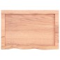 vidaXL Encimera baño madera maciza tratada marrón claro 60x40x(2-6) cm vidaXL Encimera baño madera maciza tratada marrón claro 60x40x(2-6) cm