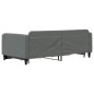 vidaXL Sofá cama nido con cajones tela gris oscuro 100x200 cm vidaXL Sofá cama nido con cajones tela gris oscuro 100x200 cm