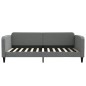 vidaXL Sofá cama nido con cajones tela gris oscuro 100x200 cm vidaXL Sofá cama nido con cajones tela gris oscuro 100x200 cm