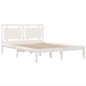 vidaXL Estructura de cama de madera maciza blanca 160x200 cm
