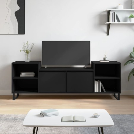 vidaXL Mueble para TV madera contrachapada negro 160x35x55 cm