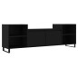 vidaXL Mueble para TV madera contrachapada negro 160x35x55 cm