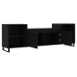 vidaXL Mueble para TV madera contrachapada negro 160x35x55 cm