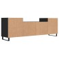 vidaXL Mueble para TV madera contrachapada negro 160x35x55 cm
