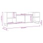 vidaXL Mueble para TV madera contrachapada negro 160x35x55 cm