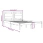 vidaXL Estructura de cama de madera maciza blanca 160x200 cm