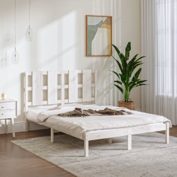 vidaXL Estructura de cama doble pequeña madera maciza blanca 120x190cm