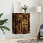 vidaXL Armario de pared madera ingeniería roble ahumado 69,5x34x90 cm vidaXL Armario de pared madera ingeniería roble ahumado 69,5x34x90 cm