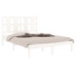 vidaXL Estructura de cama doble pequeña madera maciza blanca 120x190cm