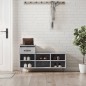 vidaXL Mueble zapatero madera contrachapada gris hormigón 102x36x60 cm vidaXL Mueble zapatero madera contrachapada gris hormigón 102x36x60 cm