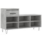vidaXL Mueble zapatero madera contrachapada gris hormigón 102x36x60 cm vidaXL Mueble zapatero madera contrachapada gris hormigón 102x36x60 cm