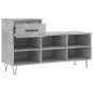 vidaXL Mueble zapatero madera contrachapada gris hormigón 102x36x60 cm vidaXL Mueble zapatero madera contrachapada gris hormigón 102x36x60 cm