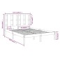 vidaXL Estructura de cama doble pequeña madera maciza blanca 120x190cm