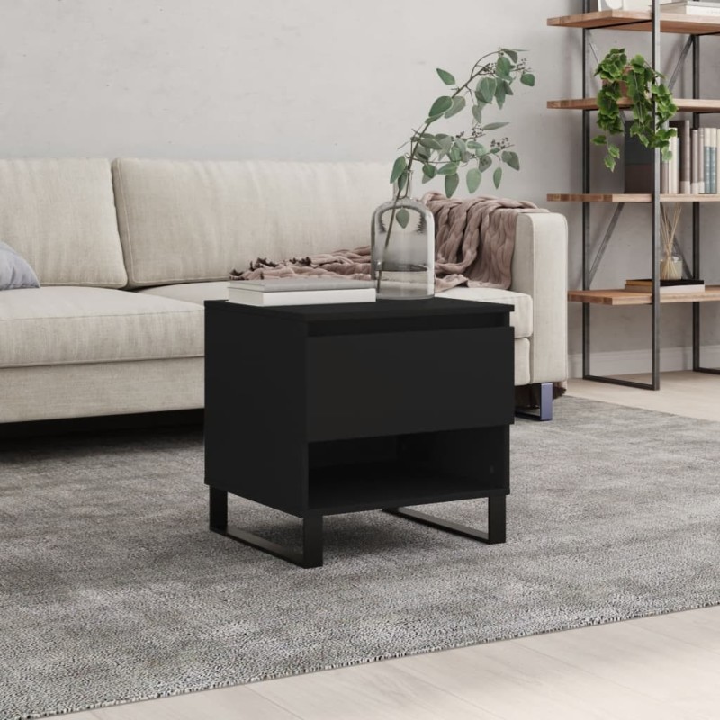 vidaXL Mesa de centro madera de ingeniería negro 50x46x50 cm vidaXL Mesa de centro madera de ingeniería negro 50x46x50 cm