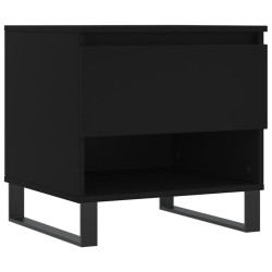 vidaXL Mesa de centro madera de ingeniería negro 50x46x50 cm