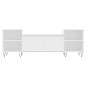 vidaXL Mueble para TV madera contrachapada blanco 160x35x55 cm