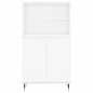 vidaXL Aparador alto madera contrachapada blanco brillo 60x36x110 cm vidaXL Aparador alto madera contrachapada blanco brillo 60x36x110 cm