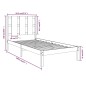 vidaXL Estructura de cama madera maciza 90x190 cm vidaXL Estructura de cama madera maciza 90x190 cm