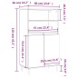 vidaXL Aparador alto madera contrachapada blanco brillo 60x36x110 cm vidaXL Aparador alto madera contrachapada blanco brillo 60x36x110 cm