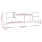 vidaXL Mueble para TV madera contrachapada gris Sonoma 160x35x55 cm vidaXL Mueble para TV madera contrachapada gris Sonoma 160x35x55 cm