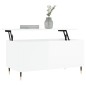 vidaXL Mesa de centro madera contrachapada blanco brillo 90x44,5x45 cm