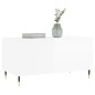 vidaXL Mesa de centro madera contrachapada blanco brillo 90x44,5x45 cm