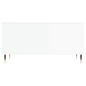 vidaXL Mesa de centro madera contrachapada blanco brillo 90x44,5x45 cm