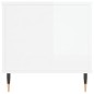 vidaXL Mesa de centro madera contrachapada blanco brillo 90x44,5x45 cm