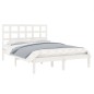 vidaXL Estructura de cama de madera maciza de pino blanca 160x200 cm vidaXL Estructura de cama de madera maciza de pino blanca 160x200 cm