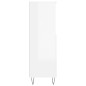 vidaXL Aparador alto madera contrachapada blanco brillo 60x36x110 cm