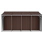 vidaXL Cobertizo de jardín acero galvanizado marrón 277x365,5x179 cm vidaXL Cobertizo de jardín acero galvanizado marrón 277x365,5x179 cm