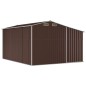 vidaXL Cobertizo de jardín acero galvanizado marrón 277x365,5x179 cm vidaXL Cobertizo de jardín acero galvanizado marrón 277x365,5x179 cm